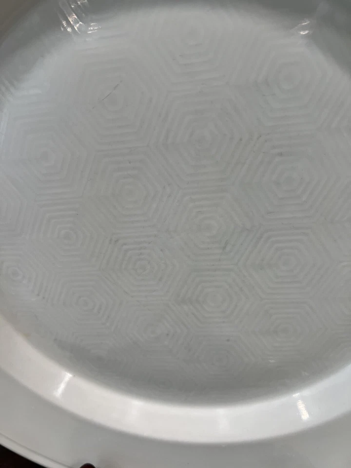 HTF Dansk Graphics White Geometric 8 Pc Plate Set 3 Dinner 5 Salad/bread (READ) - Image 4 of 4