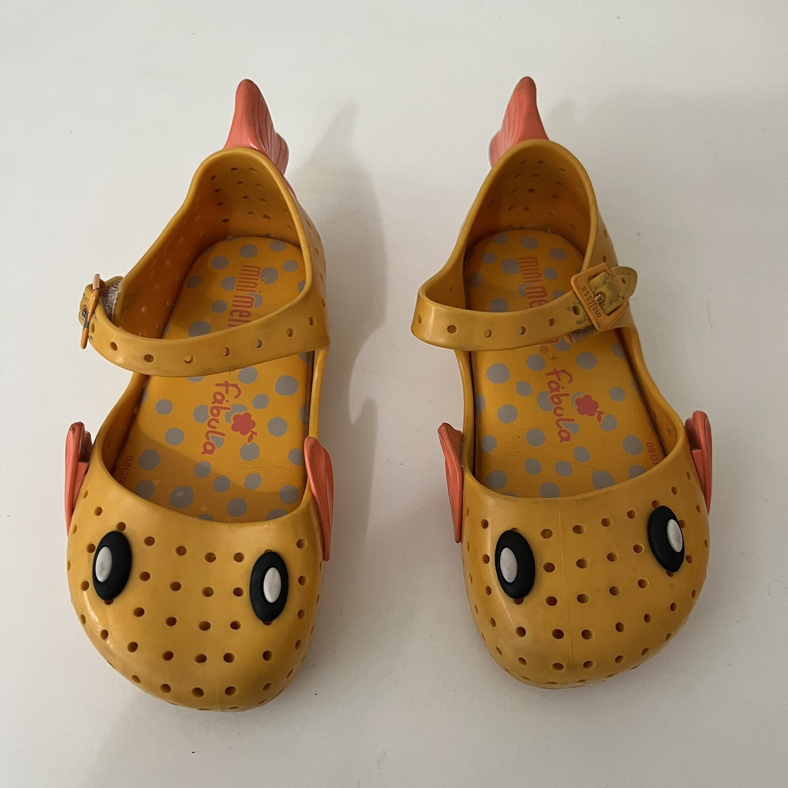 Mini Melissa + Fabula Fish Mary Jane Flats Shoes Toddler Girls Size 8