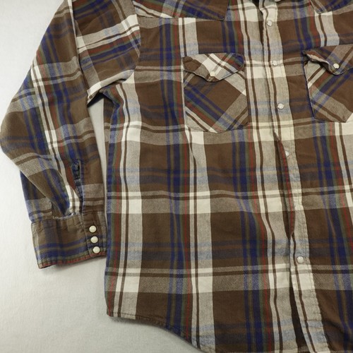 Camicia vintage Dakota cinque fratelli a quadri uomo 4XL flanella a scatto western cowboy lavoro - Foto 5 di 9