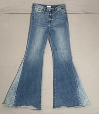 CELLO Jeans Women 13 Blue Flare Bell Bottoms High Rise Light Wash EXCELLENT