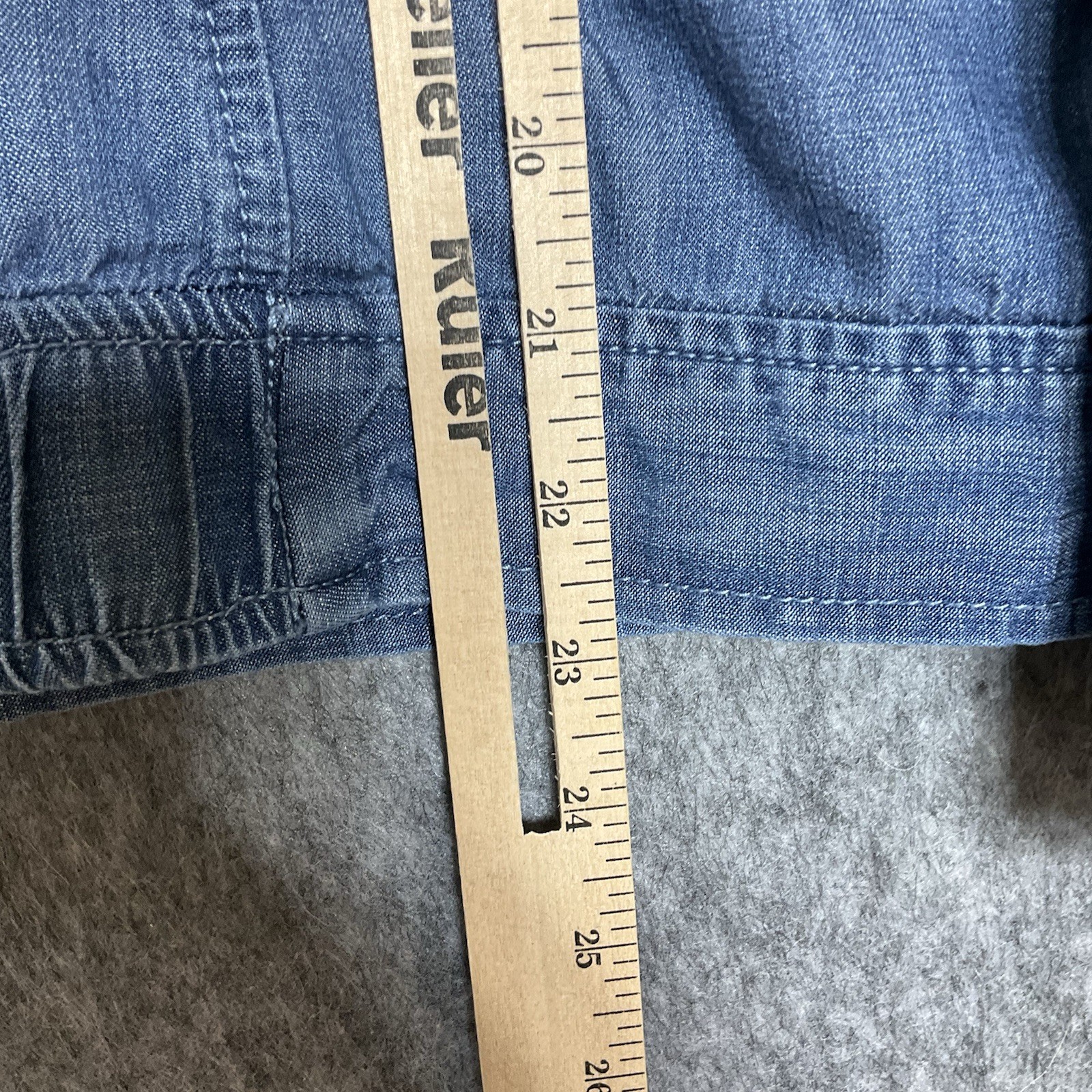 Chicos Jacket Womens 2 Large Blue Embroidered Poc… - image 8