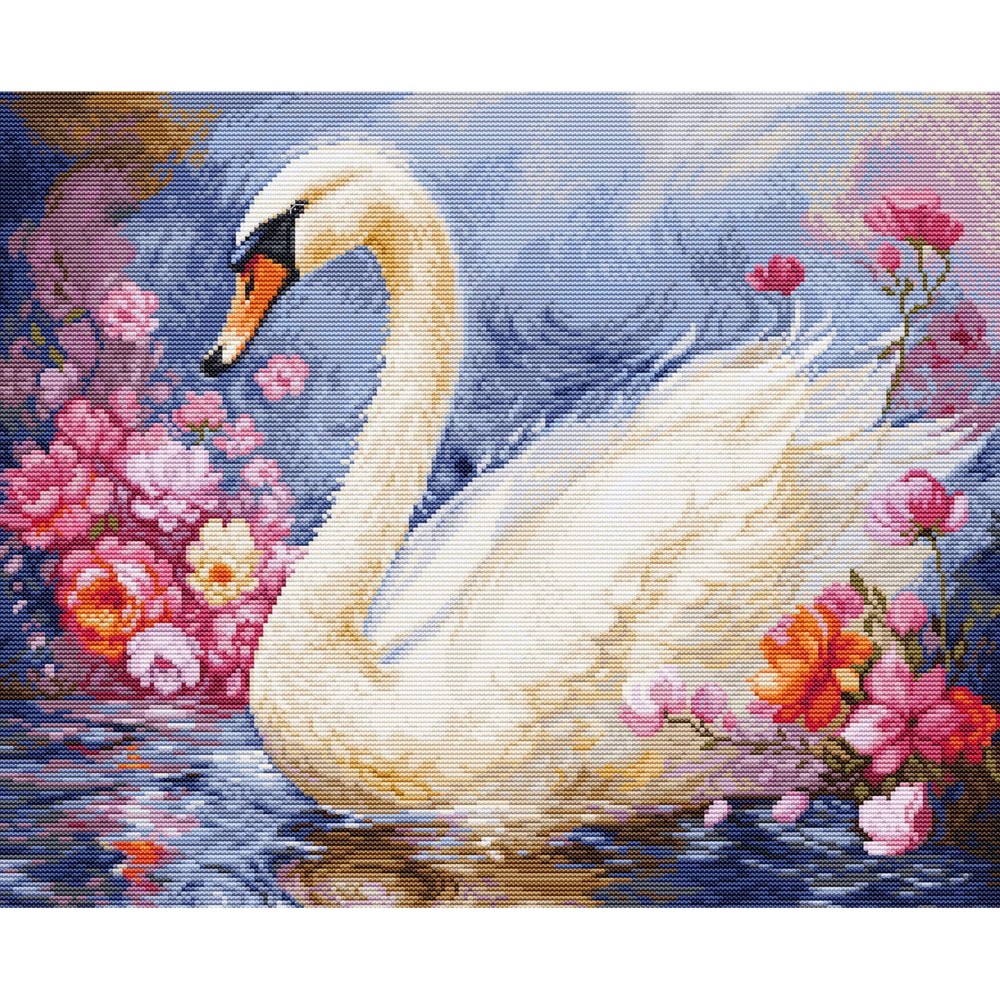 Luca-S counted cross stitch kit ""Gold Collection.  Lovey"", 35x29cm