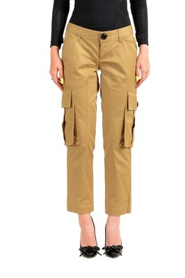 Dsquared2 Women's ''ICON'' Beige Cropped Cargo Pants US XS IT 38