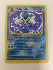Poliwrath 13/102 Holo Raro Set Base Illimitato Carta Pokémon 2B
