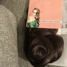 Qunlinta 18  Ponytail Extension Wrap Around Comb Wavy Medium Brown Synthetic New