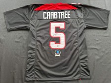 MICHAEL CRABTREE SIGNED RED AND BLACK JERSEY Texas Tech Raiders XL BAS