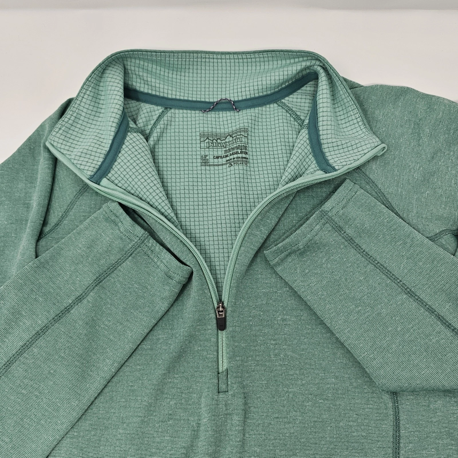Patagonia Capilene Thermal Weight Zip-Neck Pullover Women's XS - Teal Baselayer