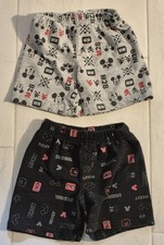 Disney Jr. Mickey Shorts 2-Pairs Grey  Black With Graphic Print Size US 18M