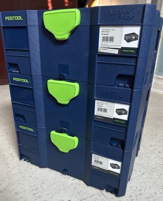 3X- Festool Systainer T-LOC SYS 2 TL B *LOT OF 3*