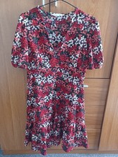 V Neck Floral Summer Dress Siz 10-12 Holiday Summer Dress Vgc