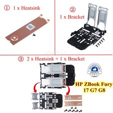 M.2 NVMe SSD Caddy Bracket Heatsink Holder for HP ZBook Fury 17 G7 G8 SSD3 SSD4