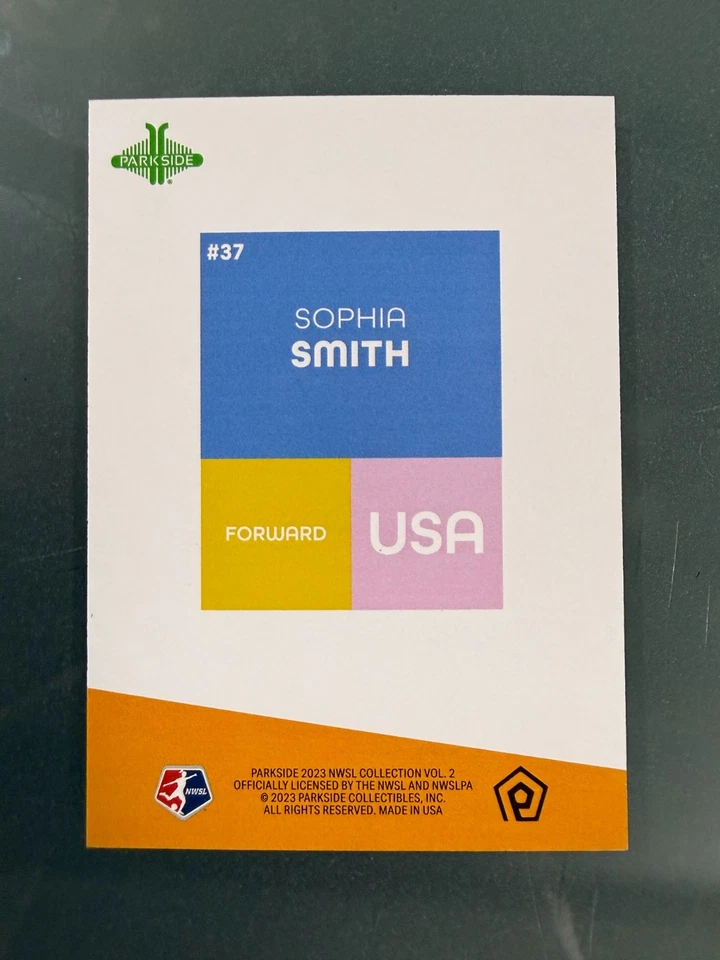 Sophia Smith 2023 Portland Thorns #37 Parkside Vol. 2 NWSL Card Oceania - Image 2 of 4
