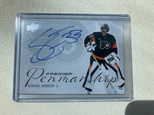 Samuel Ersson 2024-25 Upper Deck Premier Penmanship Signed Auto PEN-SE Flyers