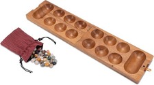 Kalaha Gr. L - 49cm - Hus - Bao - Bohnenspiel - Edelsteinspiel - Steinchenspiel
