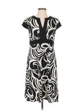 AB Studio Women Black Casual Dress L