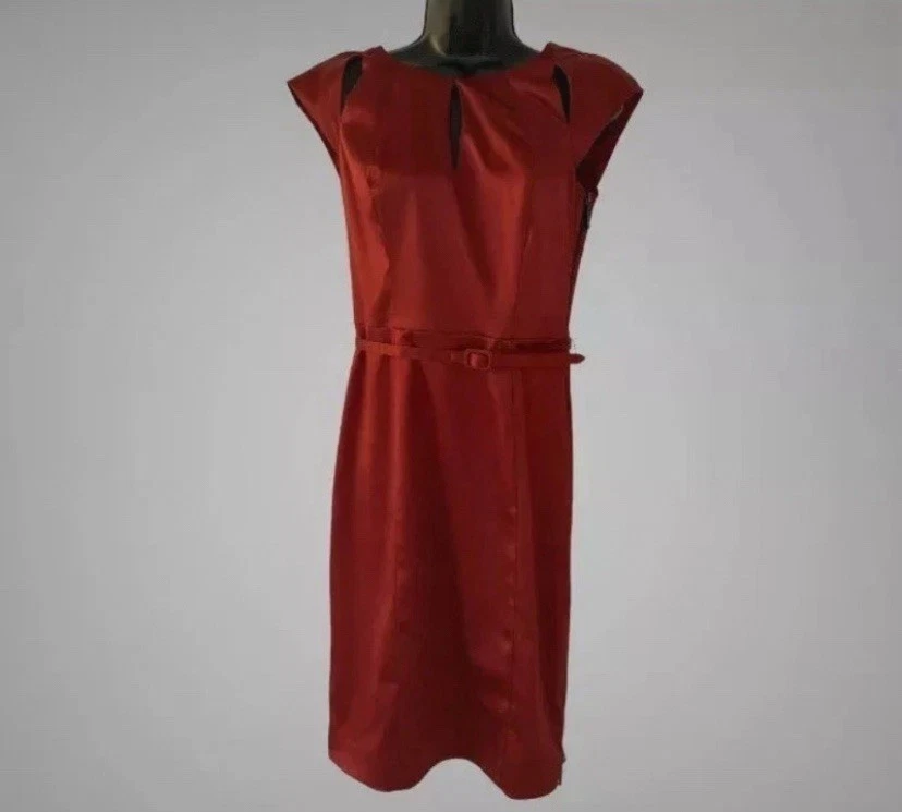 open lace back dress Jasper Conran Women's Pleated A-Line Dress | UK14