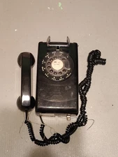 VTG Rotary Dial Telephone AT&T/Bell System Black Wall Mount W/VOLUME