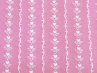 Vintage Pink Mauve White Hearts Cotton Fabric — photo 1