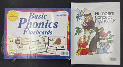 Abeka Basic Phonics Flashcards Lot (Grades K-3) Special Sounds Includes Numbers!