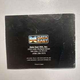 ORIGINAL NES Nintendo JOE & MAC Instruction Booklet Manual Book Only