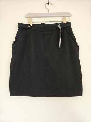 Mint Velvet.  Black Skirt. 60% Wool. UK 12. Brand New £89.00 . Fully Lined 
