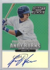 2013 Prizm Perennial Draft Picks Prospect Signatures Green Andy Burns Auto 0c6