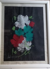 salvatore emblema opera su carta firmata 1987