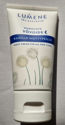 Lumene Klassikko Restoring Night Cream for all Skin Types 50 ml / 1.7 Fl.Oz.