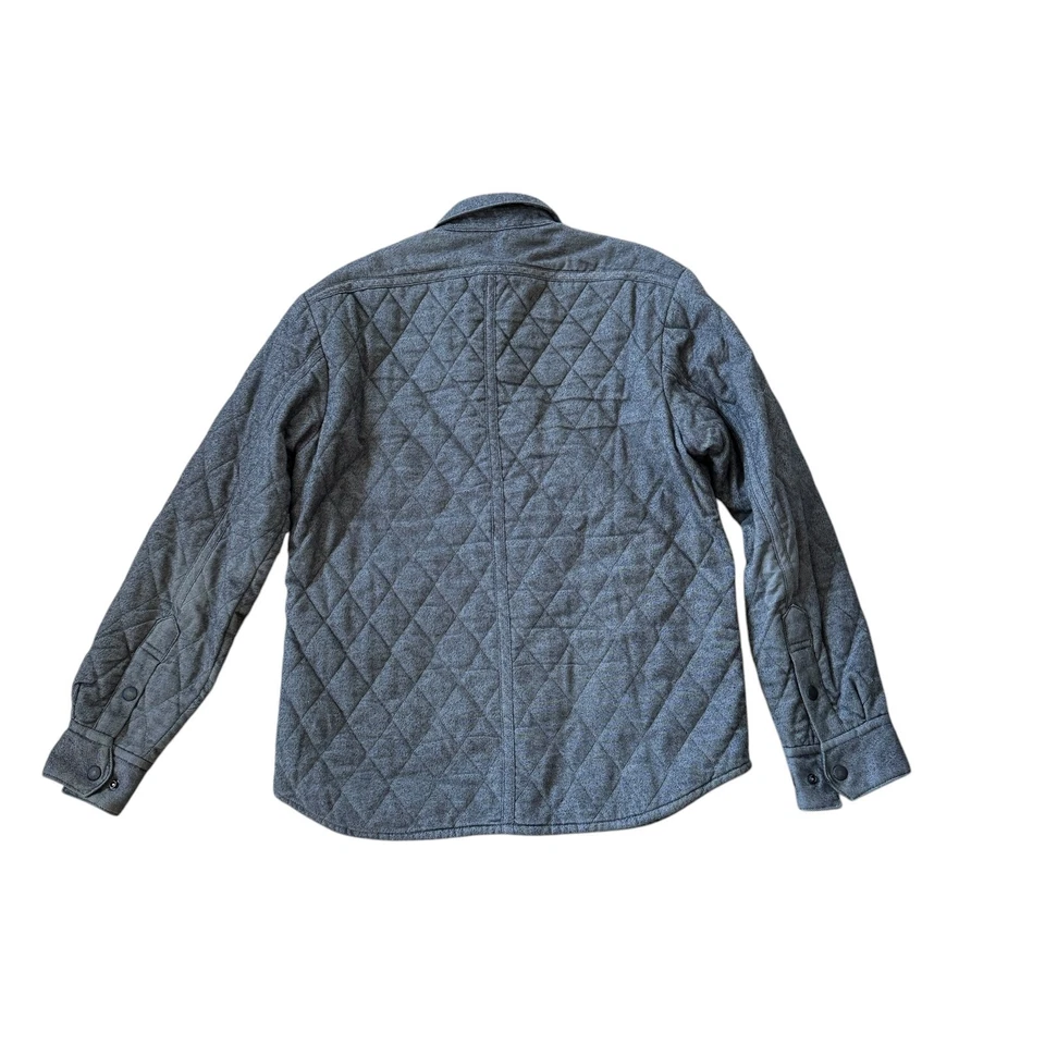 Rag & Bone Holme Cotton Shirt Jacket Grey Quilted Preppy Casual Classic Small - Image 3 of 4