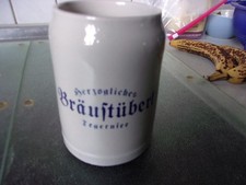 Bierkrug aus Steingut ohne Deckel, Herzögliches Bräustüberl Tegernsee