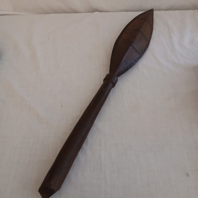 #ad Antique Somoan War Club Etched Detail Petina 24quot; Tonga Polynesia Islands Tribal $135.95