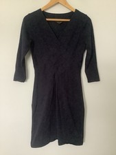 Phase Eight Size 10 Bodycon Dress Blue Criss Cross Waist