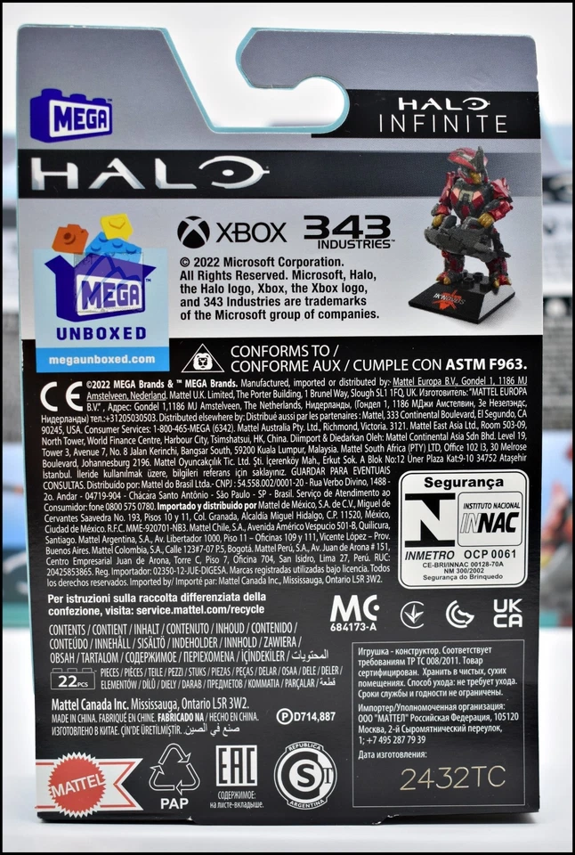 HALO INFINITE MEGA CONSTRUX HEROES 17 BRUTE CHIEFTAIN IK'NOVUS MINI FIGURE HKT08 - Image 2 of 4