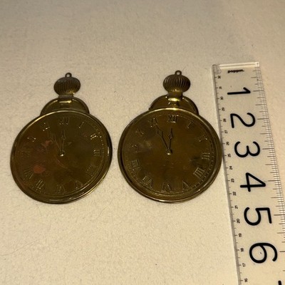 Brass Ornament Countdown to Christmas Timepiece Pocket Watch Stamped Embossed