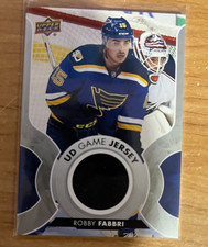 Robby Fabbri Upper Deck 2017-18 UD Game Worn St. Louis Blues Blue Jersey SP