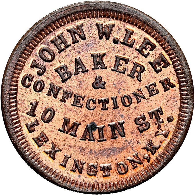 Lexington Kentucky Civil War Token John Lee Quart Milk R8 Rare Town NGC MS66 RB
