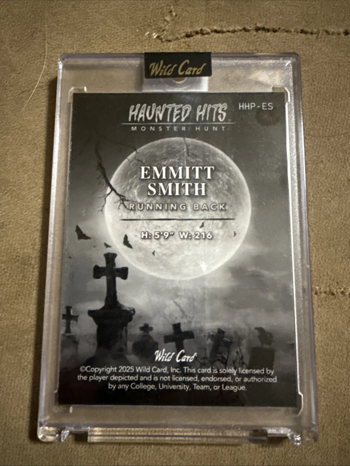 Comodín Emmitt Smith 1/1 Haunted Hits Foto 2 de 2