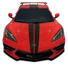 2020-2024 Chevy Corvette C8 Racing Stripes Hood Vinyl Graphic Decals C8 Rally