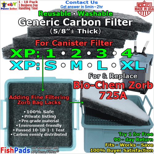 For API Rena FilStar XP1-4,XP-S,XP-M,XP-L,XP-XL Bio Chem ZORB 725A CompatiblePad - Picture 1 of 9