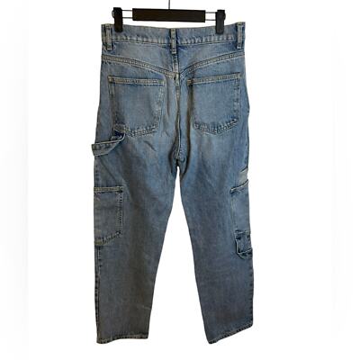 Zara Medium Wash Carpenter Jeans Women's Size 4 | eBay