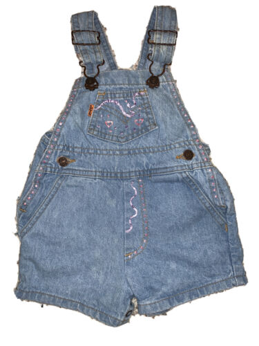 Vintage Little Levis Blue Denim Bib Overalls Shorts Baby Girl 9 Months USA  Made | eBay