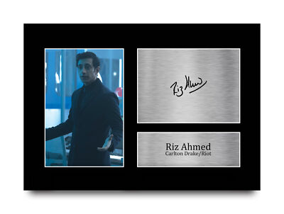 Riz Ahmed Venom Carlton Drake / Riot Gifts Signed Photo Print for Movie ...