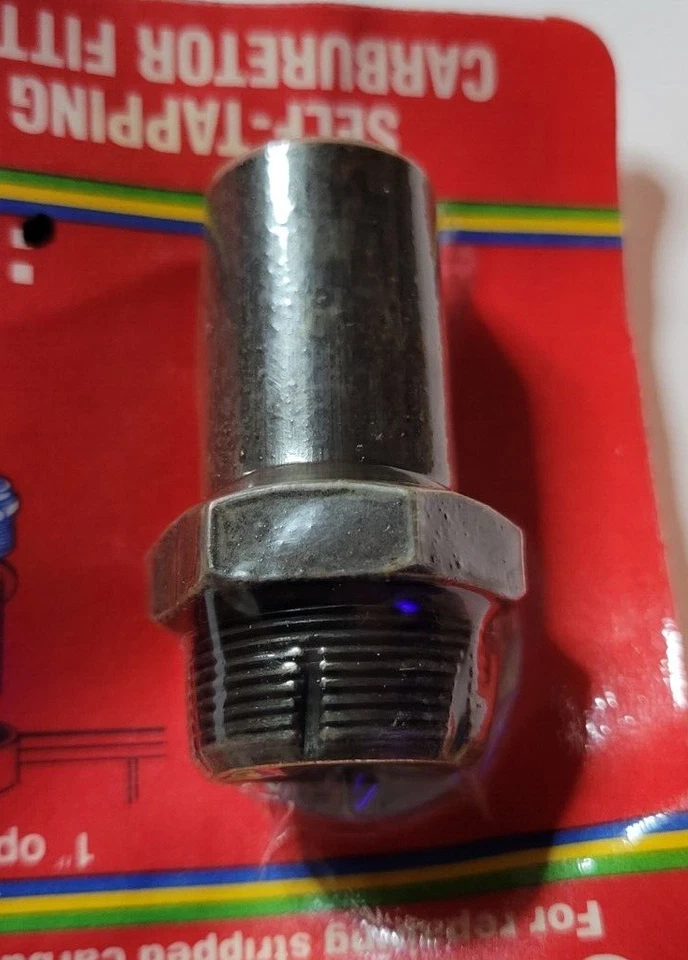 Carburetor Fuel Inlet Repair Fitting Self-Tapping 1" Inlet w/ 3/8" Fuel Line - Image 3 of 4