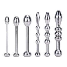 Male Stainless Steel Urethral Beads Plug Penis Urethral Sounding Dilator Reuse