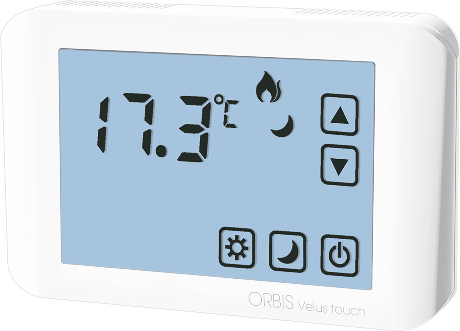 TERMOSTATO DIGITALE DA PARETE VELUS TOUCH SCREEN BIANCO ORBIS