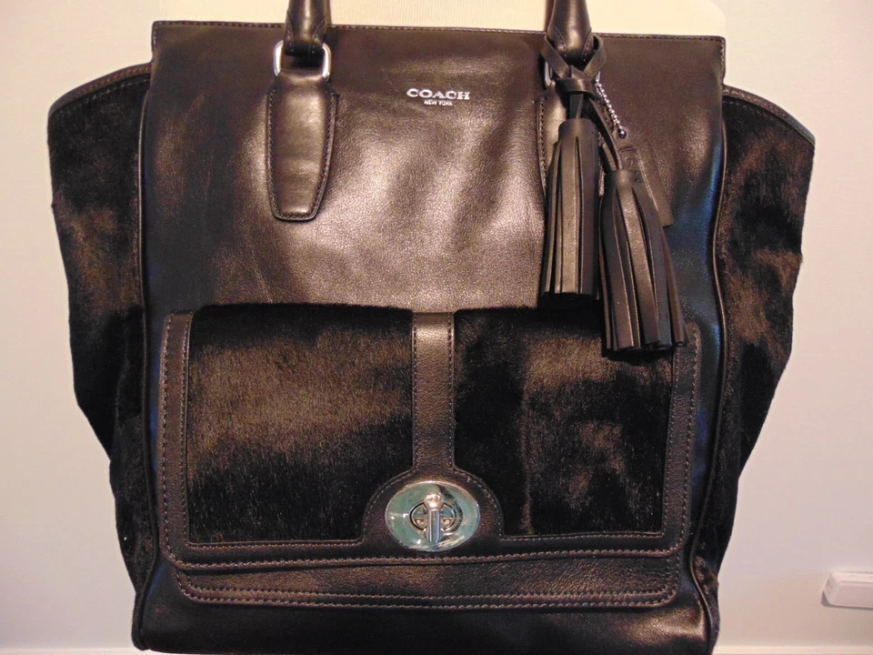 BOLSO DE HOMBRO COACH 21155 COACH LEGACY BECERRO PELO COMO NUEVO Foto 3 de 4