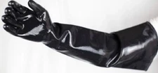 Extra Long Heavy Thick Latex Gloves Fetish Wear, heavy rubber wear