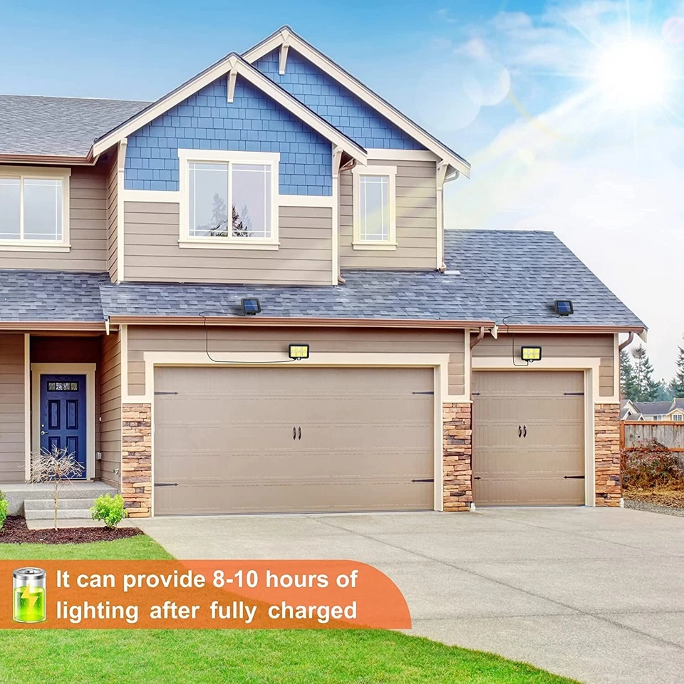 2PCS Solar Street Light Outdoor Commercial 120000lm Waterproof Garden Fence Yard - Image 3 of 4