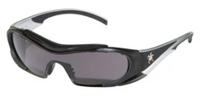Crews Hellion Safety Goggles / Glasses - Gray Lens/Black Silver Frame - HL112AF
