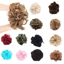 Curly Messy Bun Hairpiece Scrunchie Updo Cover Hair Extensions As Human Style YJ